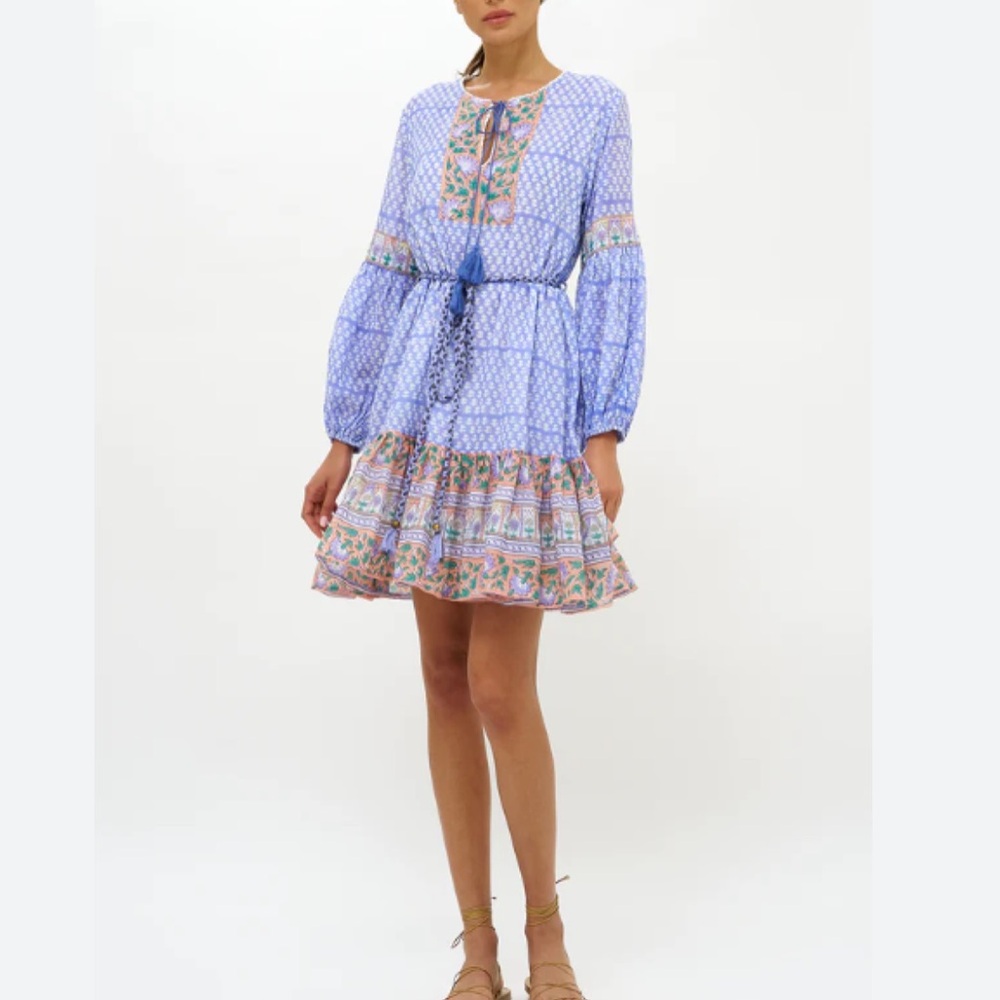 Oliphant Women Balloon Drop Mini Dress Size XXL Boho Femenine Cotton In Campania